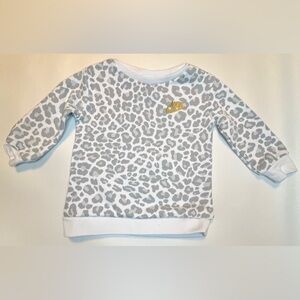 Nike Toddler Girls Leopard Print Fleece Pullover - Size 12 Month